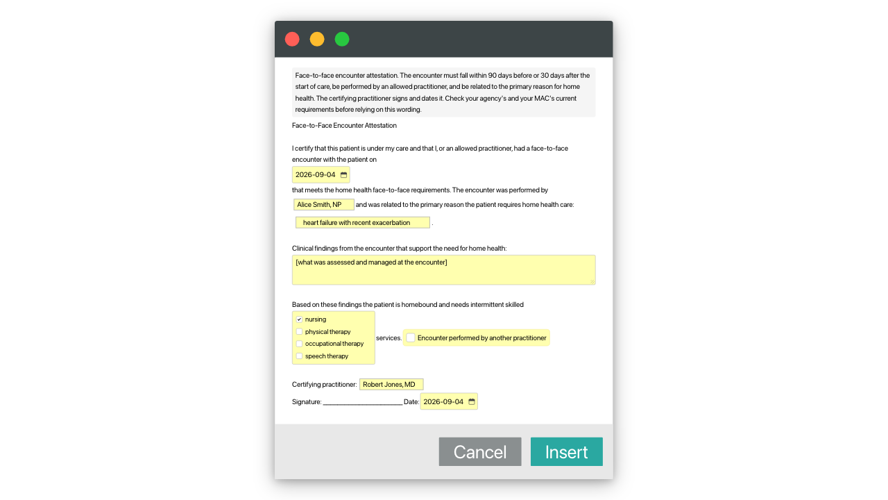 Shows how the template looks