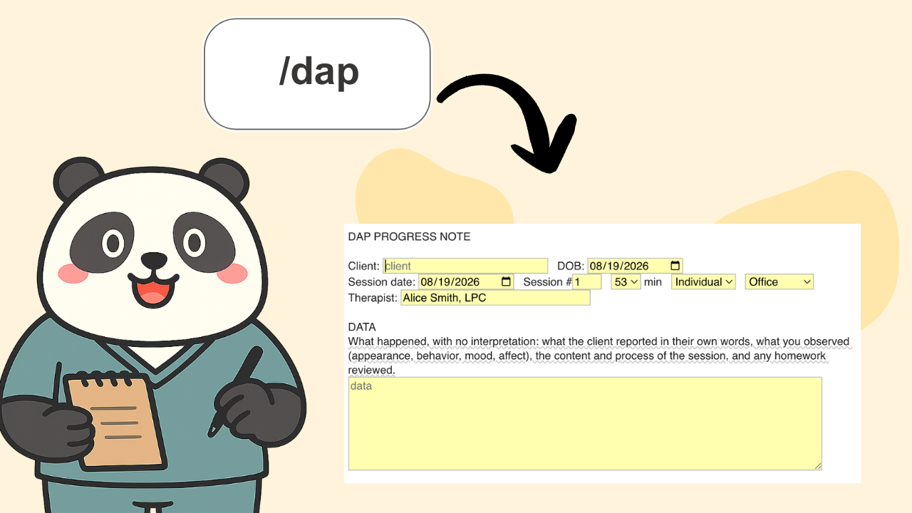 DAP Progress Notes cover